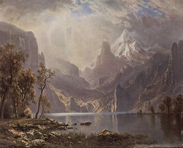 Albert Bierstadt In the Sierras oil painting image